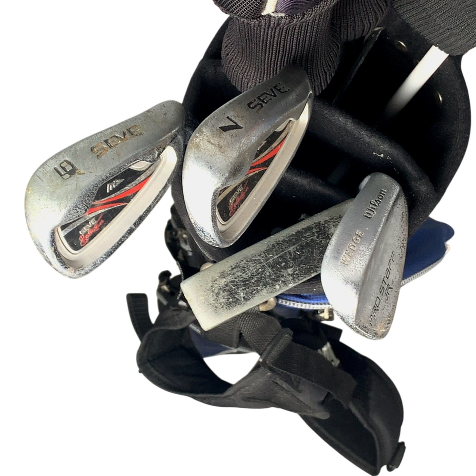 MD Golf Seve Ballesteros Komplet Sæt Med Bag / 7+9+SW / Flex Junior / Grafit