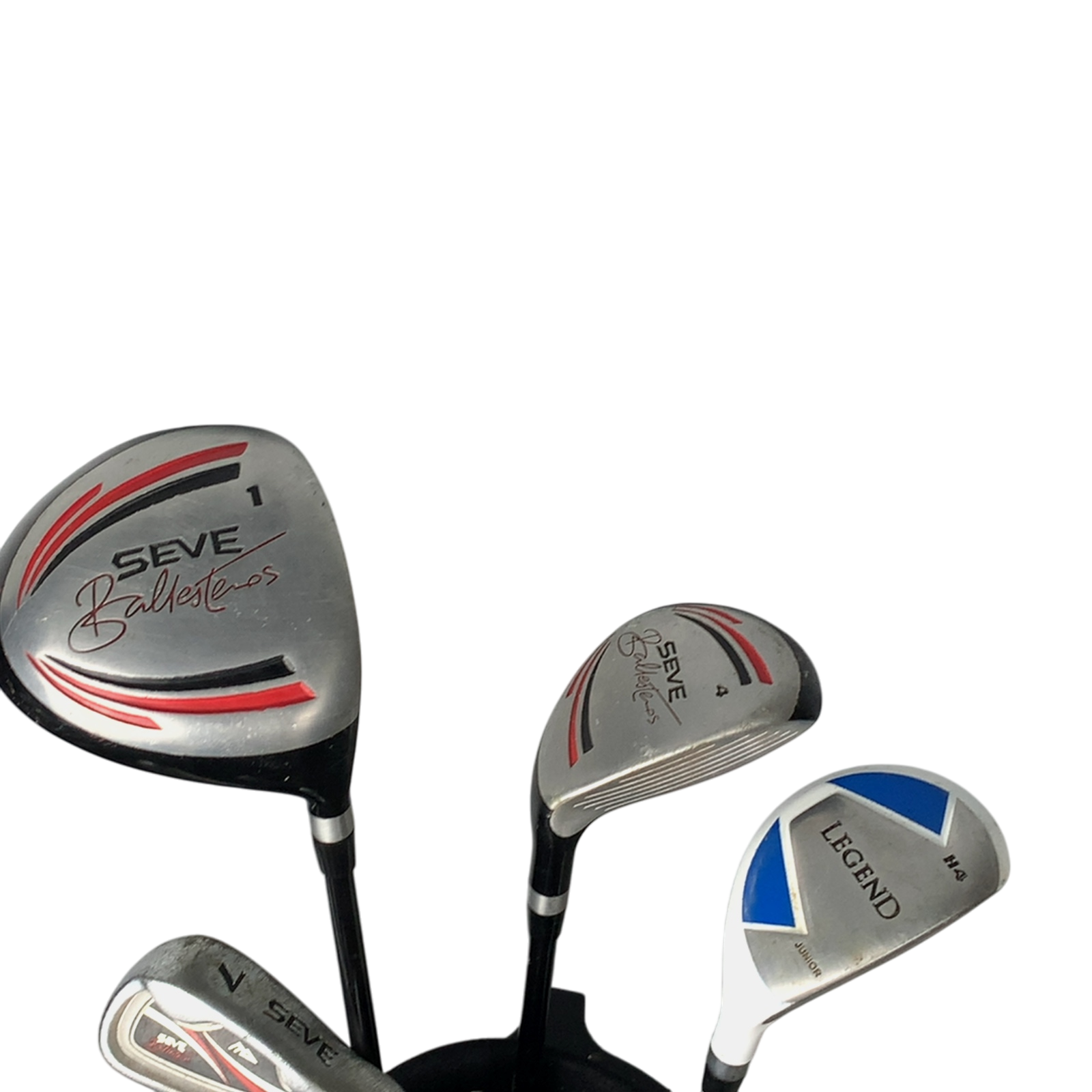MD Golf Seve Ballesteros Komplet Sæt Med Bag / 7+9+SW / Flex Junior / Grafit