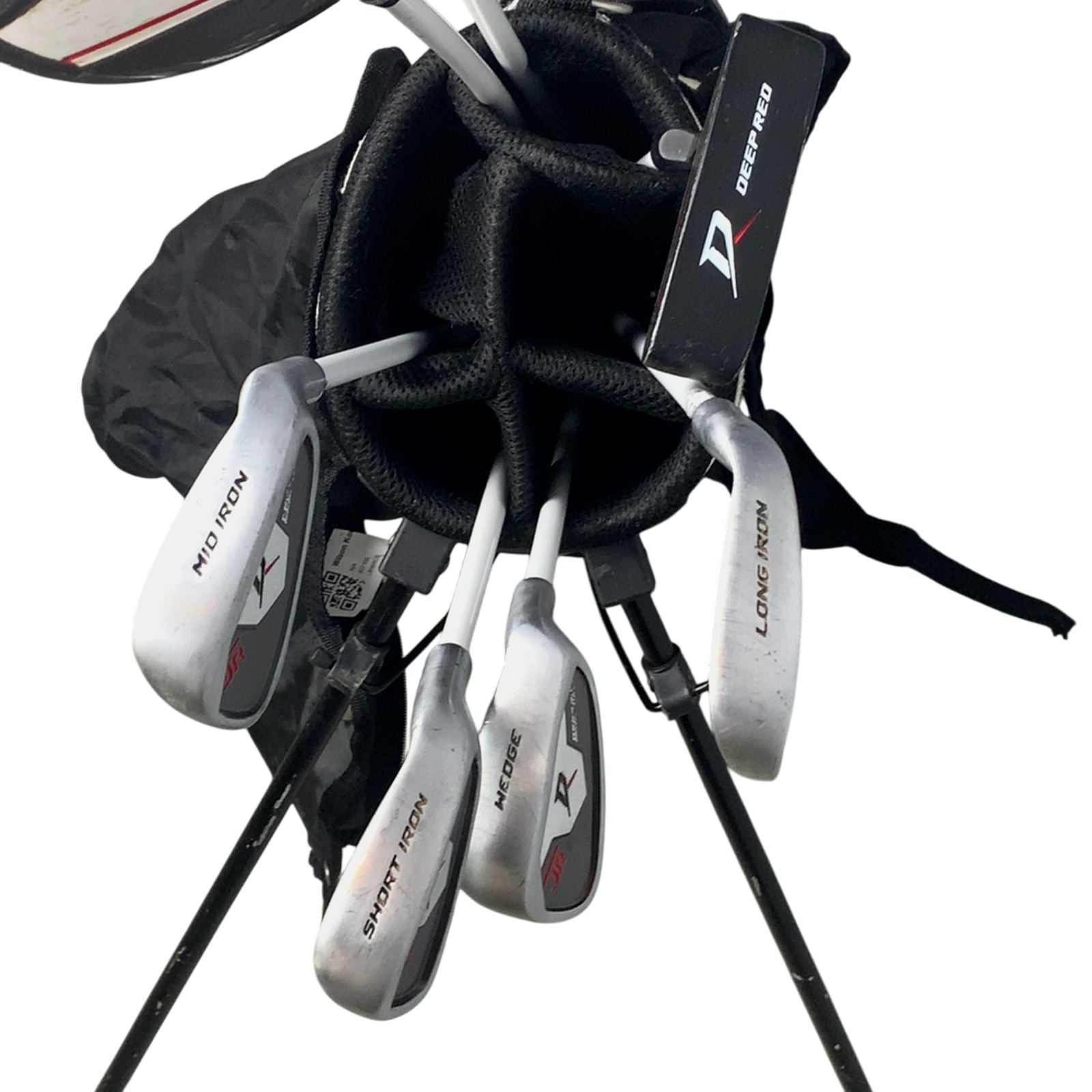 Wilson Deep Red Komplet Sæt Med Bag / 7+9+SW / Flex Junior / Grafit