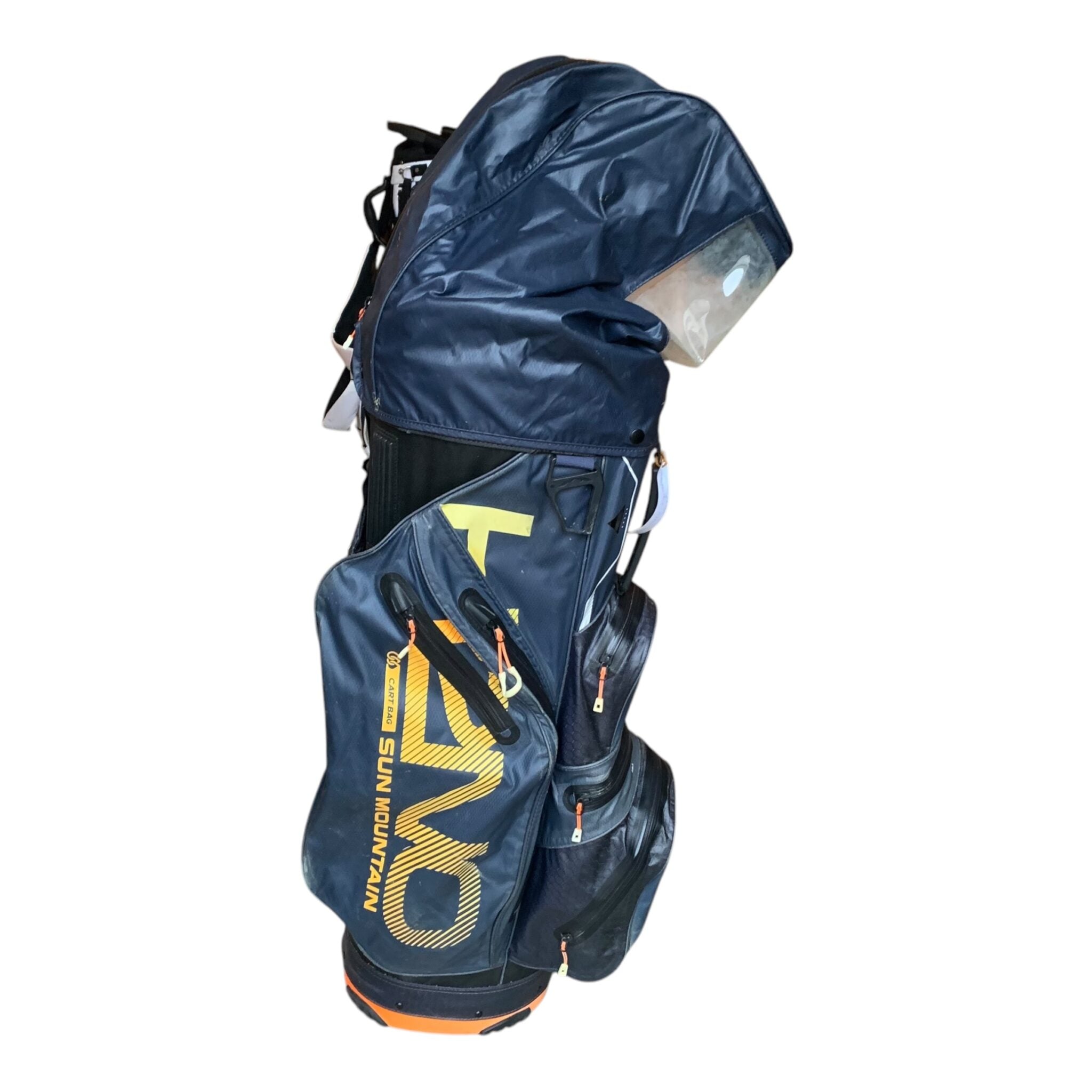 Sun Mountain H2NO Cartbag - Navy/Orange / 15-Way / W. Raincover