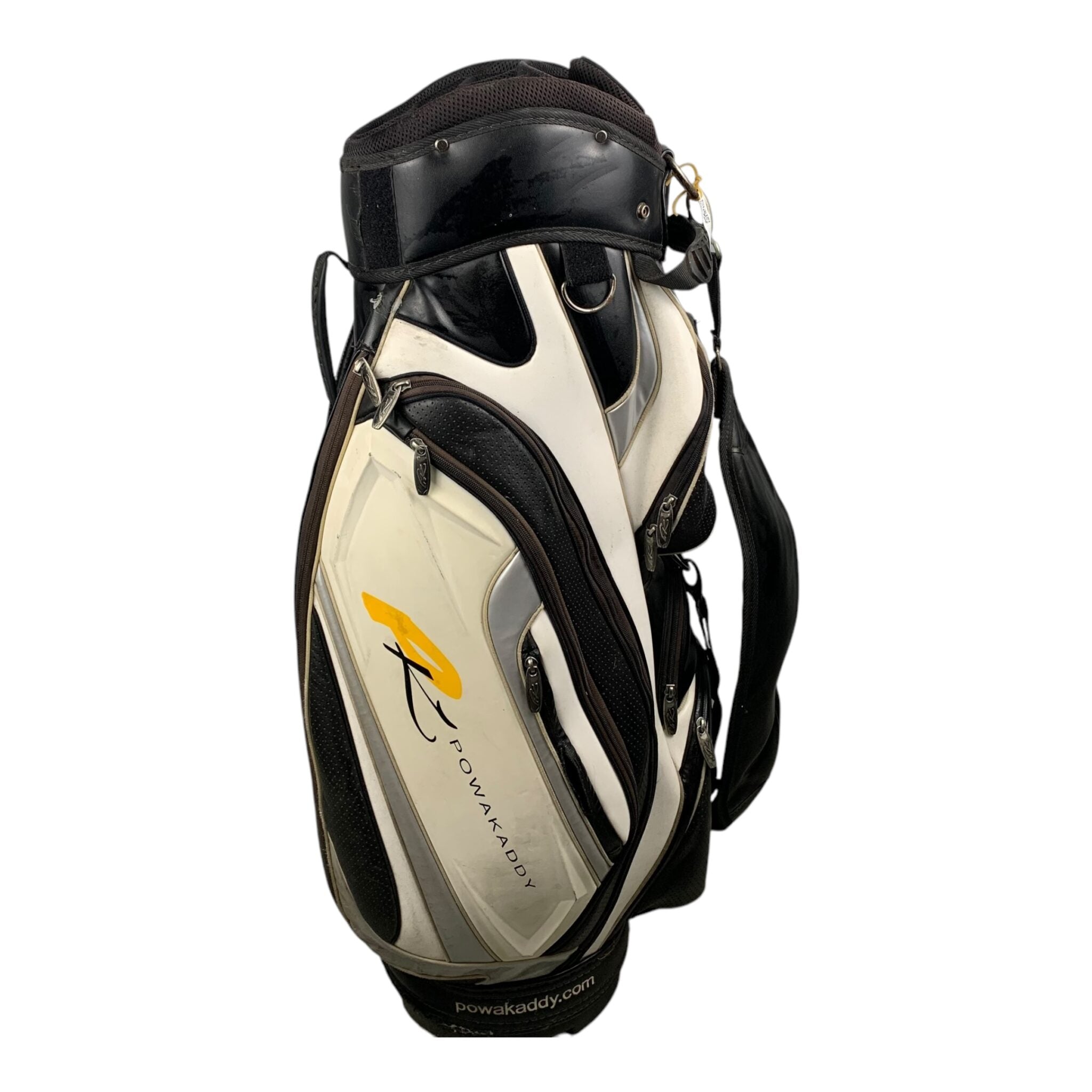 PowaKaddy CartBag / White/Black / 14 Rum