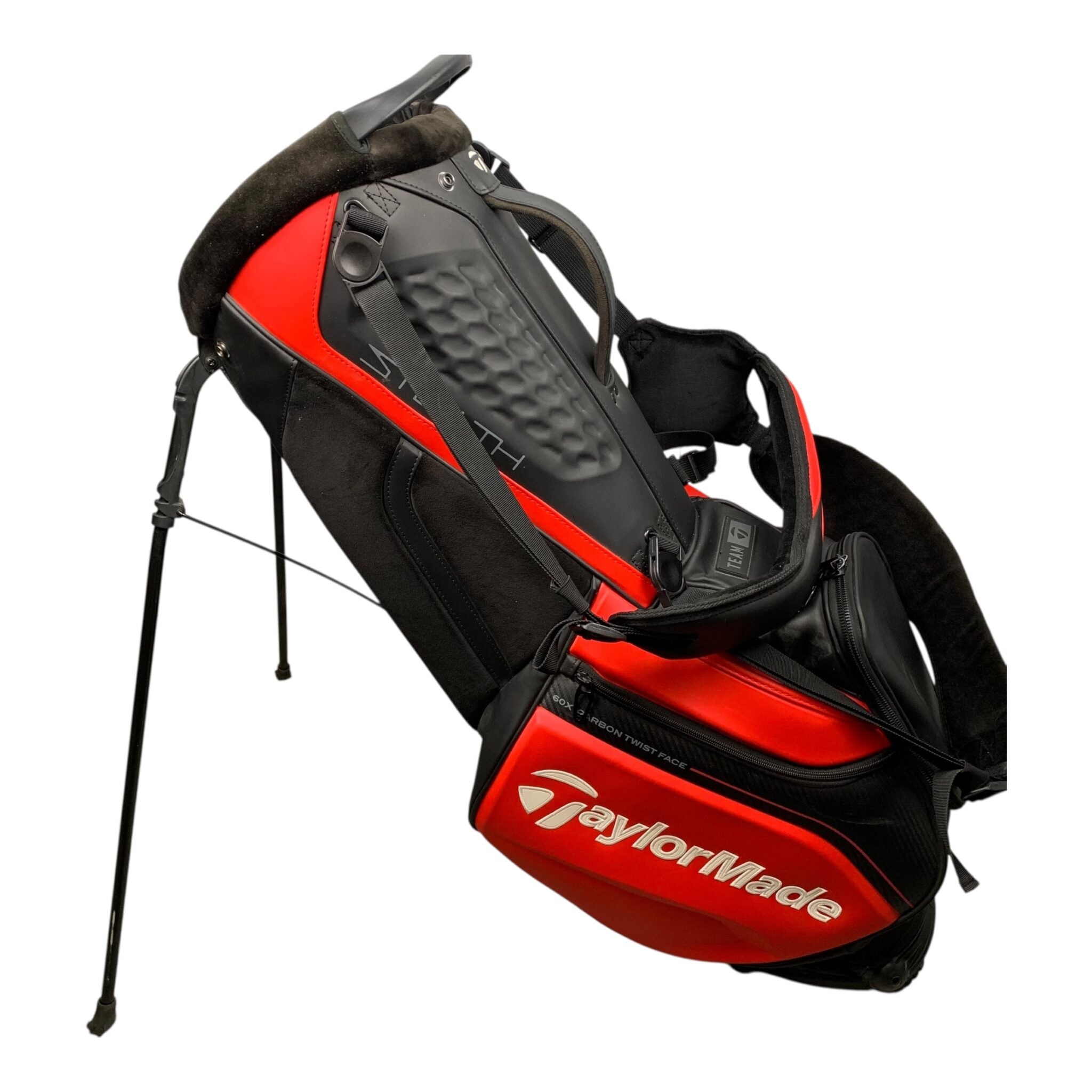 Taylormade Stealth Tour Standbag / Black/Red / 4-Rum
