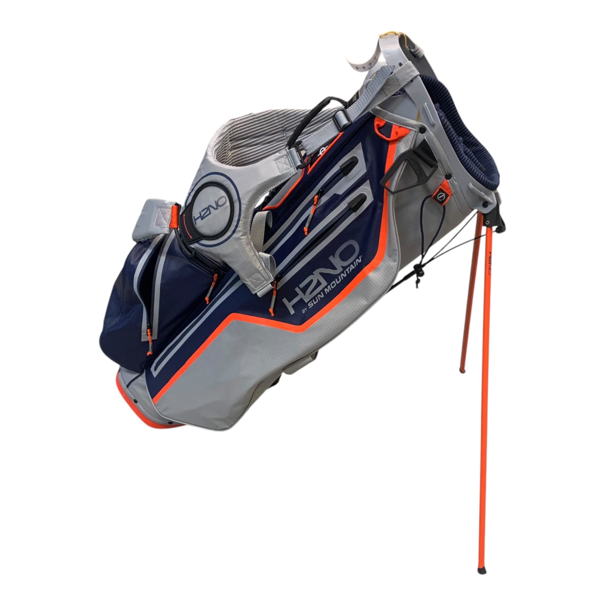 Sun Mountain H2NO Standbag / Navy/Grey/Orange / 14 Rum